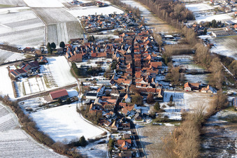 District Klingen in Heuchelheim-Klingen in the state Rhineland-Palatinate, Germany out of the air