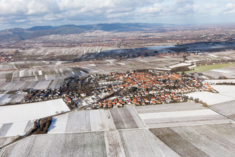 District Mörzheim in Landau in der Pfalz in the state Rhineland-Palatinate, Germany from above