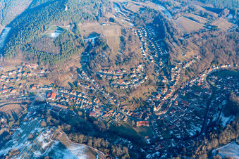Rumbach in the state Rhineland-Palatinate, Germany from above