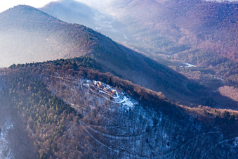 Ruins of the medieval Höhnburg Wegelnburg in Schönau in the state Rhineland-Palatinate, Germany