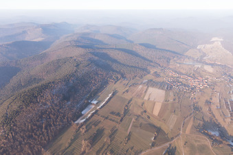 Oblique view of Wingen in the state Bas-Rhin, France