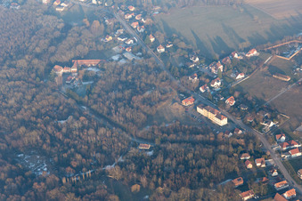 Preuschdorf in the state Bas-Rhin, France from the plane