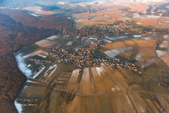 Aerial photograpy of Memmelshoffen in the state Bas-Rhin, France