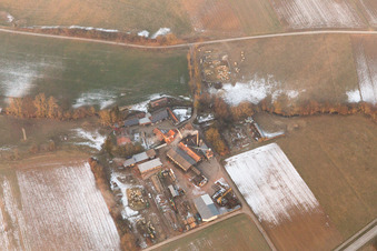 District Schaidt in Wörth am Rhein in the state Rhineland-Palatinate, Germany from the plane