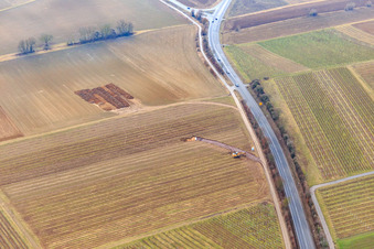 Development work for new bypass on the B38 in Impflingen in the state Rhineland-Palatinate, Germany