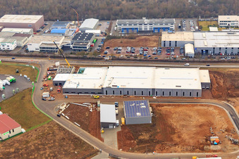Industrial Park W II with transparent packaging Weber GmbH in Herxheim bei Landau in the state Rhineland-Palatinate, Germany