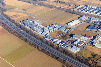 Berta-Benz-Straße industrial area with NCG / WEISS IBC-Servicecenter GmbH in Bickenbach in the state Hesse, Germany