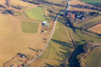 Paragliding landing site in Fränkisch-Crumbach in the state Hesse, Germany