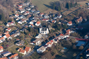 Aerial photograpy of District Hammelbach in Grasellenbach in the state Hesse, Germany