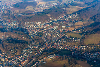 Aerial photograpy of Birkenau in the state Hesse, Germany