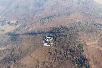 Bird's eye view of Castle Auerbach in the district Auerbach in Bensheim in the state Hesse, Germany