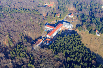 Aerial view of Hospital grounds of the Eleonoren-Klinik in the district Winterkasten in Lindenfels in the state Hesse, Germany