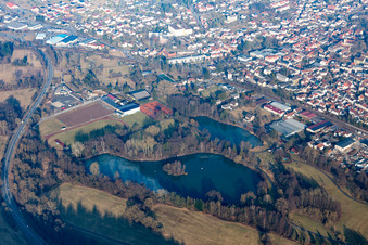 Aerial view of SPA PARK in Bad König in the state Hesse, Germany