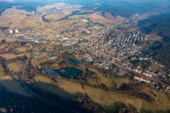 Aerial photograpy of Bad König in the state Hesse, Germany