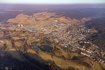 Oblique view of Bad König in the state Hesse, Germany