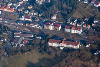 Railroad station in Bad König in the state Hesse, Germany