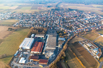 Aerial view of Autoneum Germany in the district Gundernhausen in Roßdorf in the state Hesse, Germany