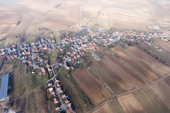 Siegen in the state Bas-Rhin, France from the drone perspective