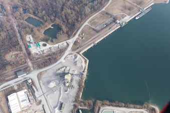 Lauterbourg in the state Bas-Rhin, France seen from a drone