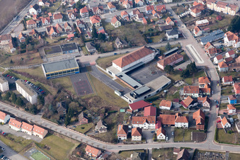Lauterbourg in the state Bas-Rhin, France viewn from the air