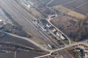 Railroad station in Lauterbourg in the state Bas-Rhin, France