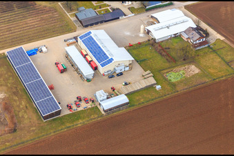 Farmer's Garden in Winden in the state Rhineland-Palatinate, Germany out of the air