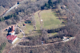 Aerial photograpy of Annweiler am Trifels in the state Rhineland-Palatinate, Germany