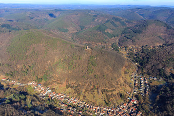 Ramburg Castle ruins on the Ramberg in Ramberg in the state Rhineland-Palatinate, Germany