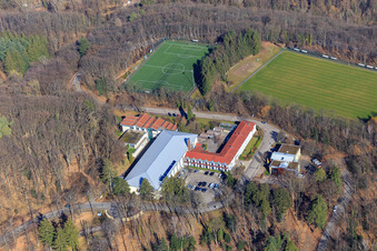 Buildings and sports fields of the Ski Association Palatinate eV, Southwest German Football Association eV and Sports School Edenkoben in Edenkoben in the state Rhineland-Palatinate, Germany