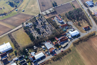 C & U Sturm GmbH, Cemetery Harthausen and Fachhandelsring GmbH in Harthausen in the state Rhineland-Palatinate, Germany