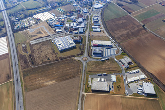 IG Im Speyerer Tal with ITK Engineering GmbH, TRANSAC Intern. Speditionsgesellschaft mbH, Kardex Software GmbH, Resinnovation GmbH and DBK David + Baader GmbH in Rülzheim in the state Rhineland-Palatinate, Germany