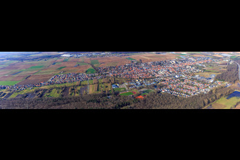 City panorama from the southwest in Kandel in the state Rhineland-Palatinate, Germany