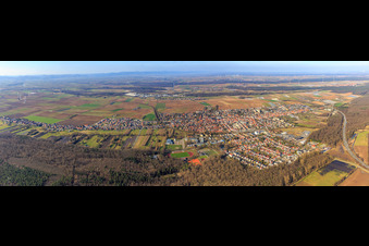 City panorama from the south in Kandel in the state Rhineland-Palatinate, Germany