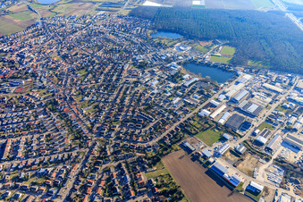 Kronauer Allee to the Waldsee in Forst in the state Baden-Wuerttemberg, Germany