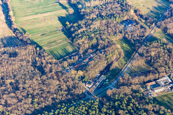 Aerial view of Haßloch in the state Rhineland-Palatinate, Germany