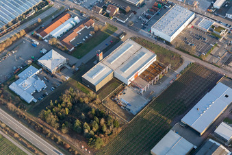 Drone image of Industrial Area North in Landau in der Pfalz in the state Rhineland-Palatinate, Germany
