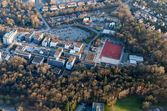 Bird's eye view of Landau in der Pfalz in the state Rhineland-Palatinate, Germany