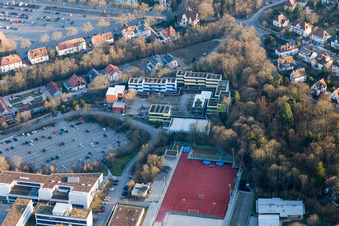 Drone recording of Landau in der Pfalz in the state Rhineland-Palatinate, Germany