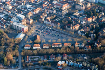 Drone image of Landau in der Pfalz in the state Rhineland-Palatinate, Germany