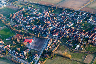 Oblique view of Fairground in the district Drusweiler in Kapellen-Drusweiler in the state Rhineland-Palatinate, Germany
