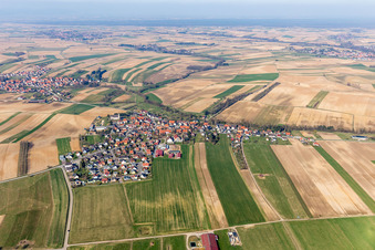Buhl in the state Bas-Rhin, France seen from above