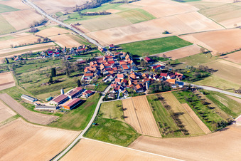 Aerial view of Betschdorf in the state Bas-Rhin, France