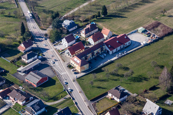 Building of the shopping center S.c.e. Henri Strohm in Betschdorf in Grand Est, France