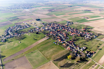 Aerial photograpy of Betschdorf in the state Bas-Rhin, France