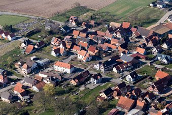Oblique view of Betschdorf in the state Bas-Rhin, France