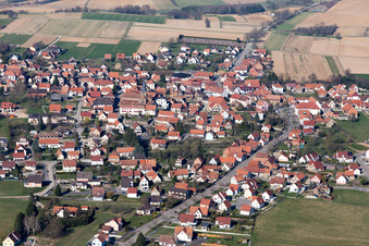 Aerial photograpy of Surbourg in the state Bas-Rhin, France