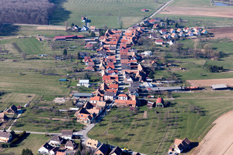 Oblique view of Eschbach in the state Bas-Rhin, France