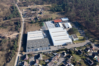 Mertzwiller in the state Bas-Rhin, France from above