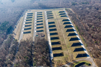Mertzwiller in the state Bas-Rhin, France seen from above