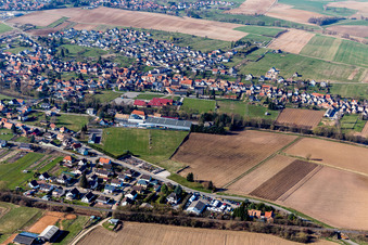 Aerial view of Val de Moder in the state Bas-Rhin, France